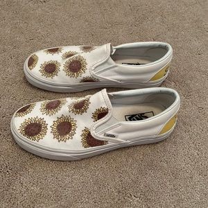 White vans custom painted